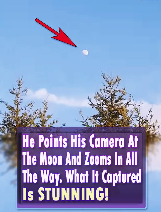 He Points His Camera At The Moon And Zooms In All The Way. What It Captured Is STUNNING!