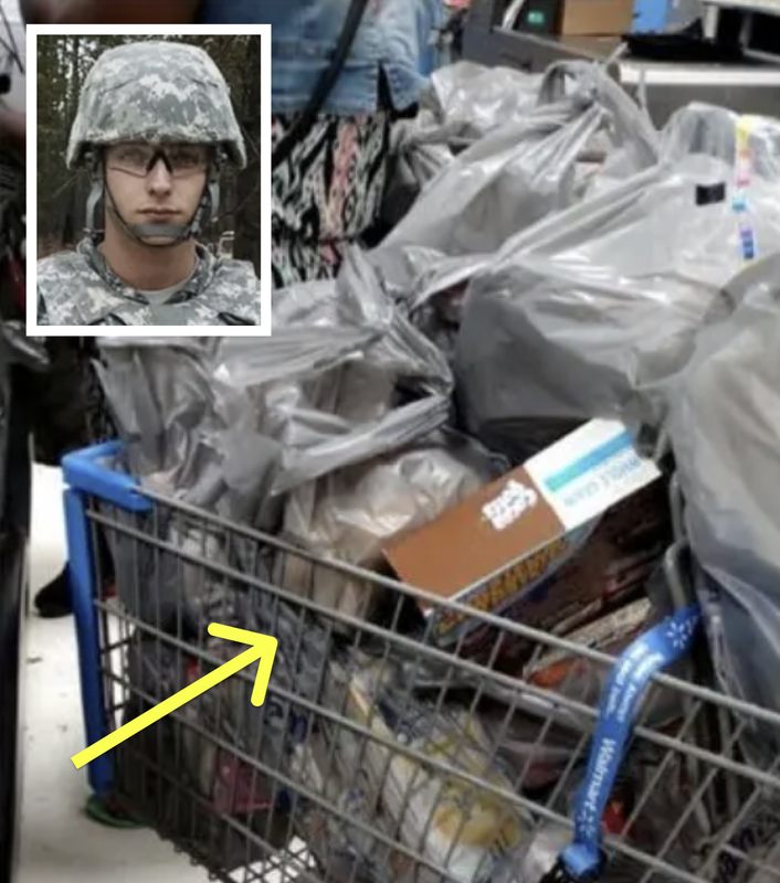 Angry Military Father Snaps Photo After Spotting Shopper’s Groceries