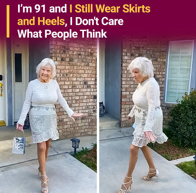 91-Year-Old Rocks High Heels And A Miniskirt On Social Media