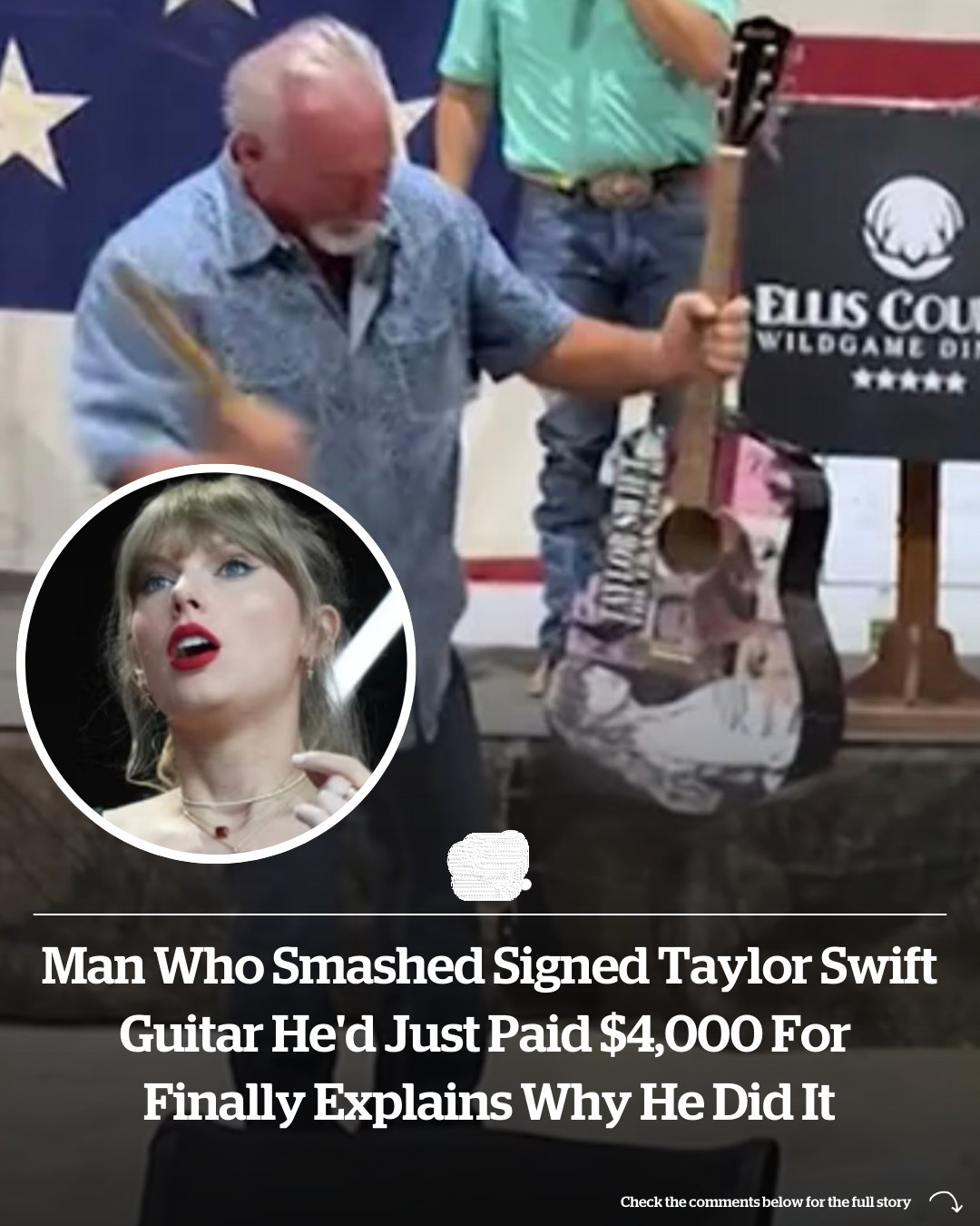 Man who smashed ‘signed Taylor Swift guitar’ he’d just paid $4,000 for finally explains why he did it