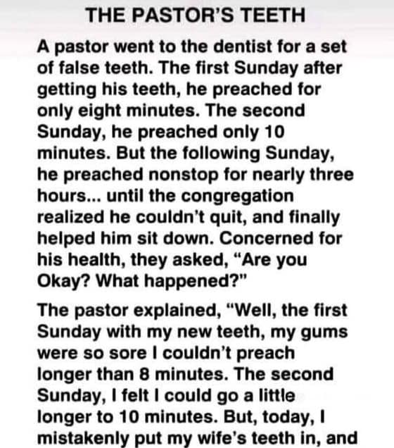 The Pastor’s Teeth and Other Hilarious Stories That Will Leave You in Stitches