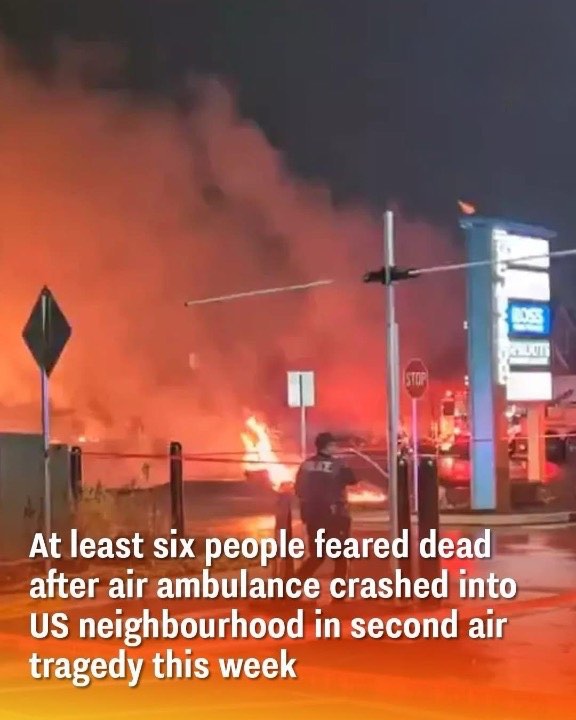 Fear As An Ambulance ‘Carrying Kid Patient’ And Five Others Dive Into A Fireball In The Philadelphia Plane Crash